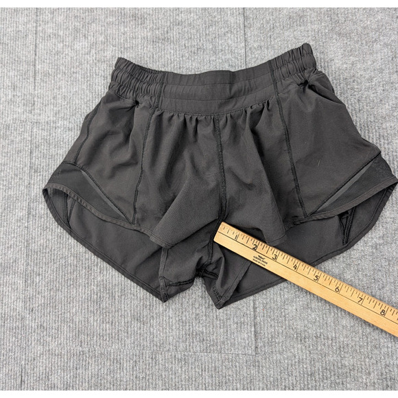 Lululemon Hotty Hot Shorts Womens 4 Black Lined Athletic Running Training Gym - Picture 3 of 7